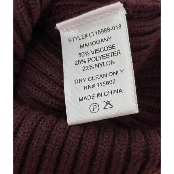 Altar'd State Burgundy Ribbed Boat Neck Long Sleeve Batwing Sweater Medium - Picture 7 of 7